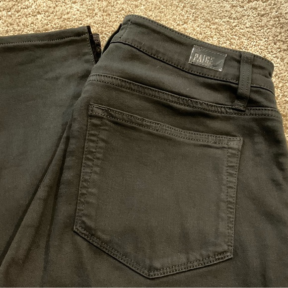 PAIGE BLACK HOXTON ULTRA SKINNY TUXEDO SIDE STRIPE JEANS - Picture 15 of 16